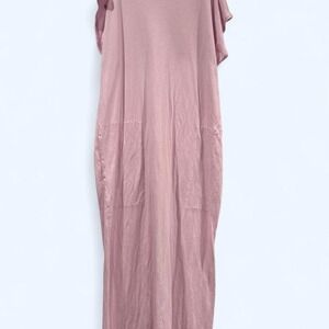 Free People Beach Pink Maxi Tee Dress